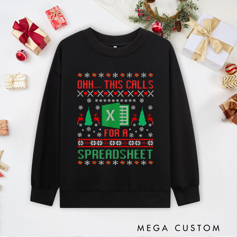 Personalized Funny Office Sweatshirt Geek Nerd Lover Sweatshirt Christmas Party Gift