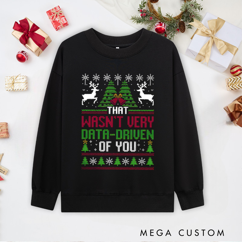 Personalized Data Engineers Christmas Sweatshirt Behavior Specialist Sweatshirt Data Analysis Ugly Sweatshirt Christmas Gift for Geek Nerd