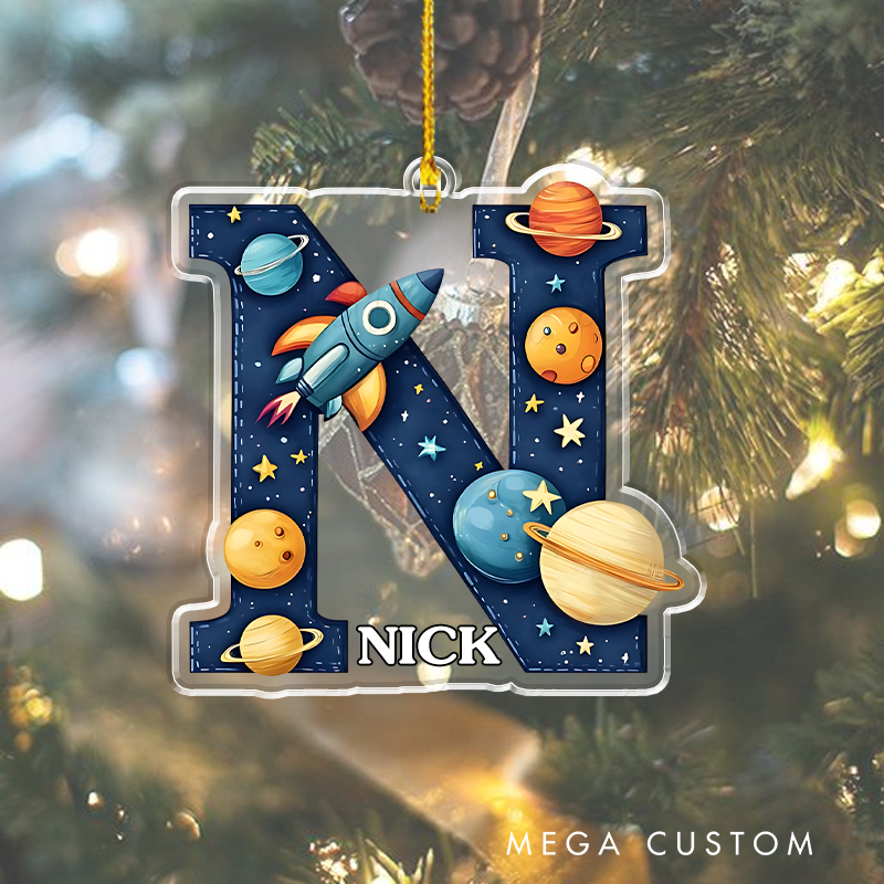 Personalized Space Themed Christmas Ornament Solar Planet Christmas Ornament Astronomicalt Gift for Kid