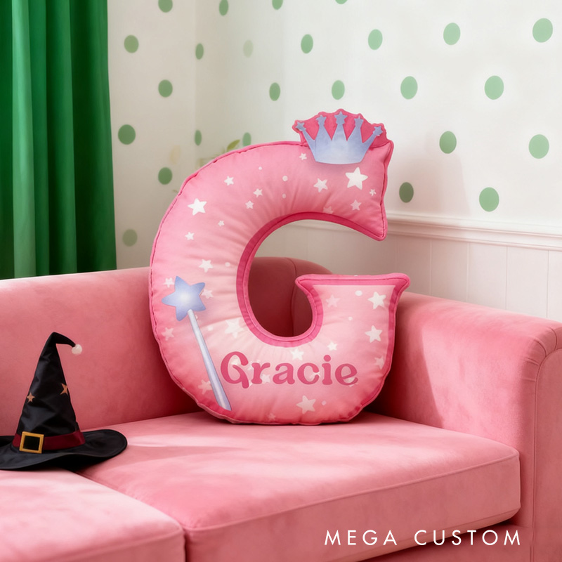 Personalized Graphic 3D Print Cartoon Movie the Adventure Alphabet Shaped Pillow for Cartoon Lovers Initial Pillow Christmas Gift for Kids