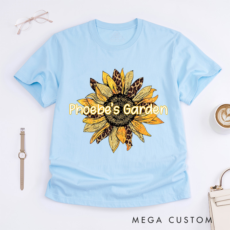 Personalized Sunflower Classic T-Shirts Women Gardener Shirt Plant Lover Tee Shirt Gardening Shirt for Gardener Gift Gardening Lovers Gift
