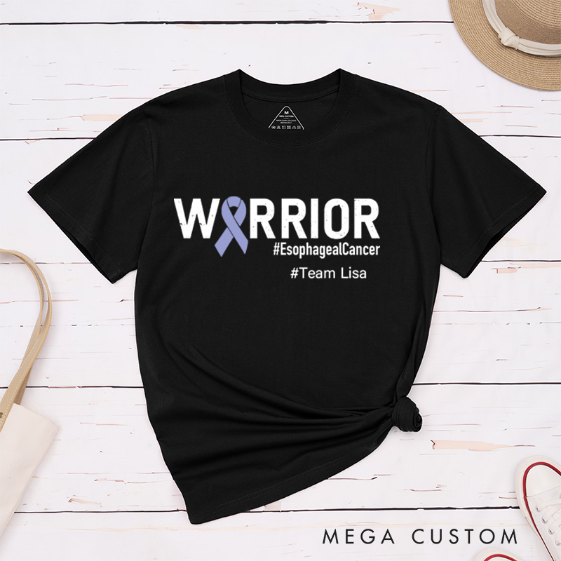 Personalized Esophageal Warrior Team Stomach Cancer T-Shirt