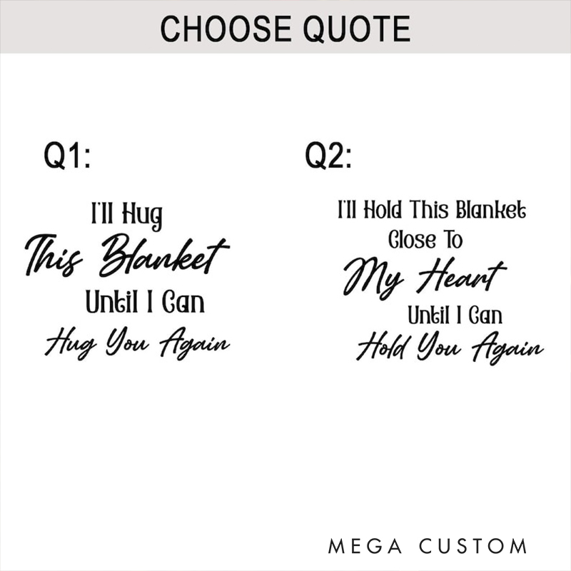 Personalized Blanket When You Miss Me Hug Me Custom Memorial Blanket for Loved One Gift for Loss Sympathy Gifts for Late Family