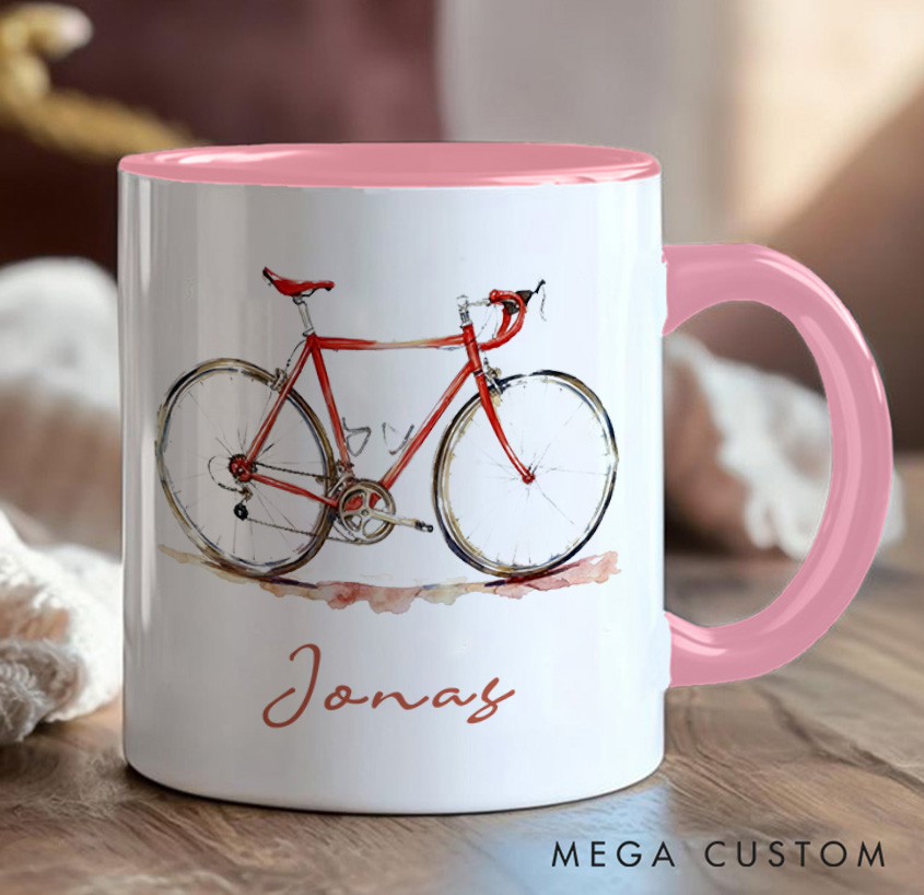 Personalized Bicycle Mug Personalized Bicycle Mug Kids Mug Race Bike Mug Bicycle Mug Bicycle Coffee Cup Bicycle Tea Cup for Cyclistsfor Biker Cycling Riding Lovers