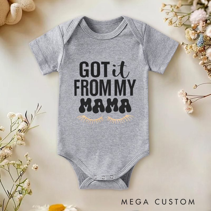 Personalized Got It From My Papa Mama Baby Onesie