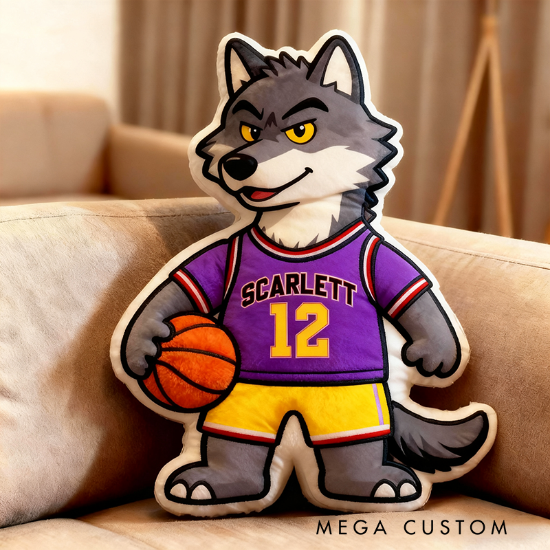 Personalized Basketball Pillow with Custom Name and Number Design