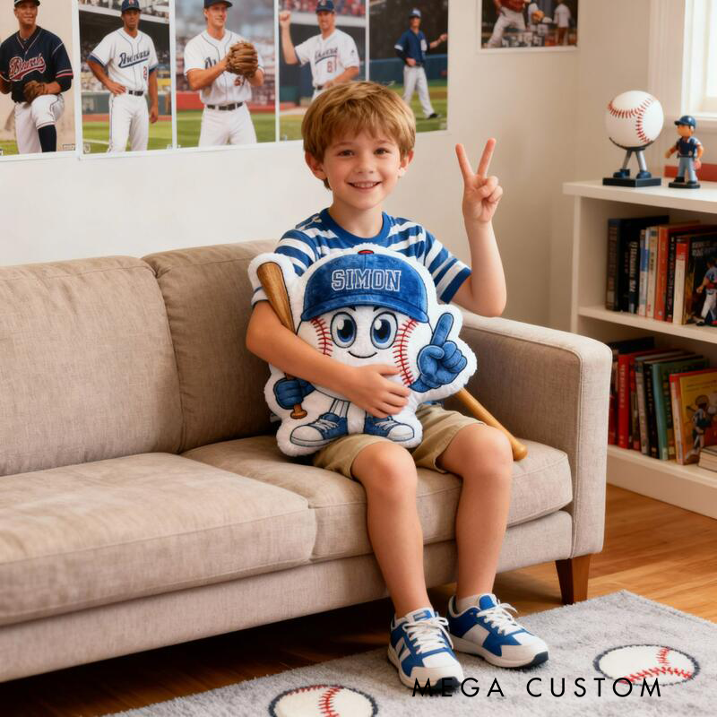 Personalized Baseball Pillow with Custom Name A Must-Have Gift for Sports Fans and Kids
