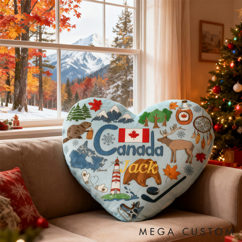 Personalized Canadian Heartland Pillow Graphic 3D Print Pillow for Travel Lovers