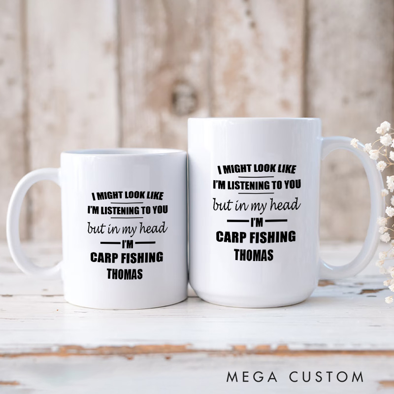 Personalized Carp Fishing Mug Funny Carp Fishing Mug Funny Gift for Fishing Lovers Perfect Coffee Cup for Anglers