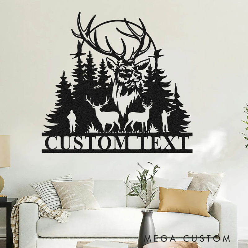 Personalized Custom Deer Hunting Sign Deer Metal Sign Deer Sign Outdoor Indoor Deer Wall Art Ranch Decor Deer Hunter Gift for Husband