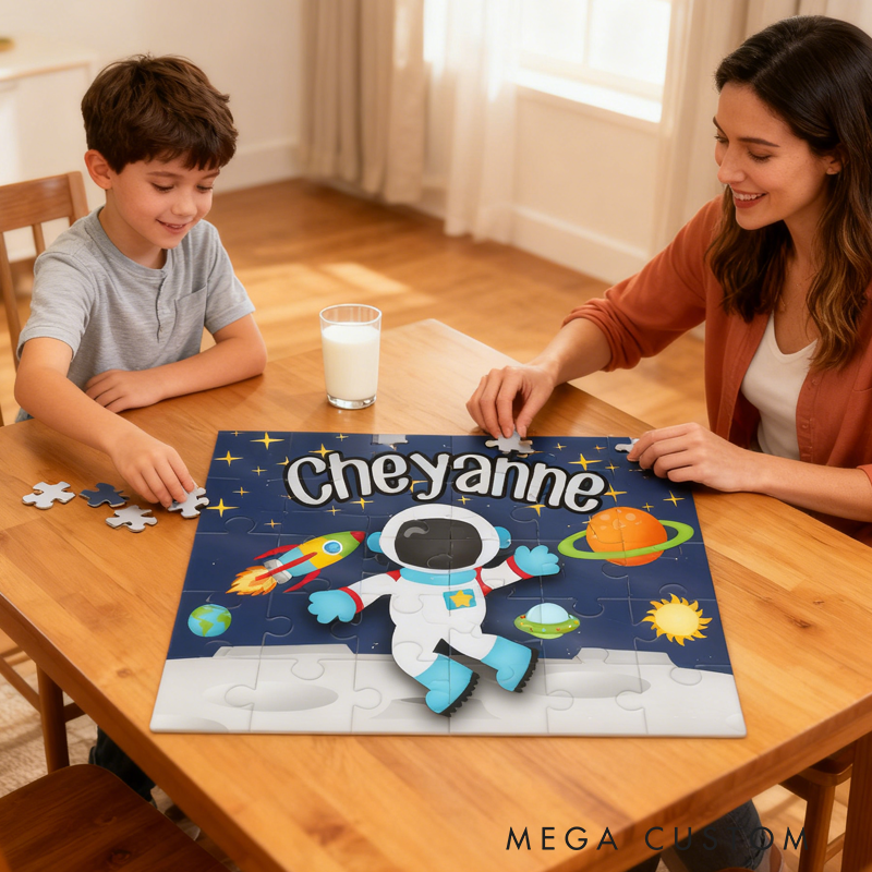 Personalized Puzzle for Kids Custom Astronaut Puzzle Space Them Puzzle Gifts for Kids