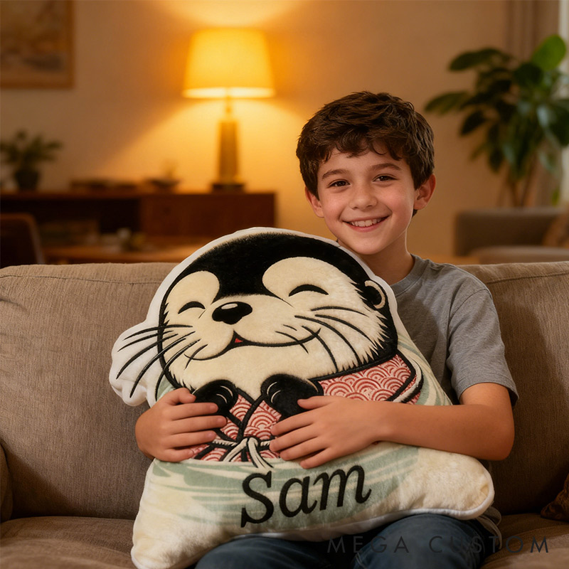 Personalized Wanderlust Otter Pillow Graphic 3D Print Pillow for Travel Lovers