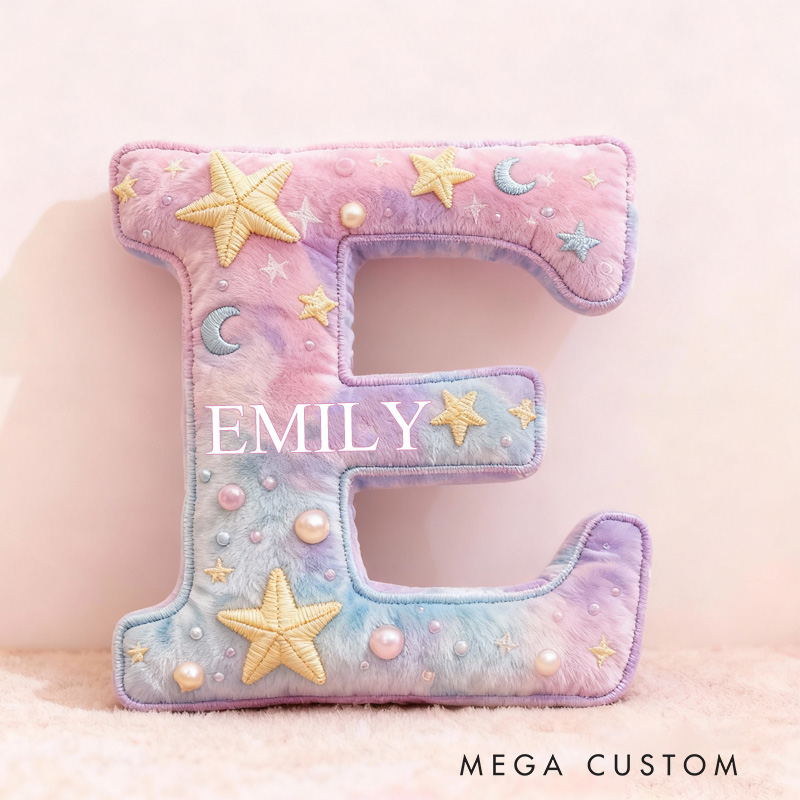 Personalized Flower Alphabet Throw Pillow Garden Flower Letter Pillow with Name for Kids Girl Boy Gardener Christmas Gifts Loving Room Decor