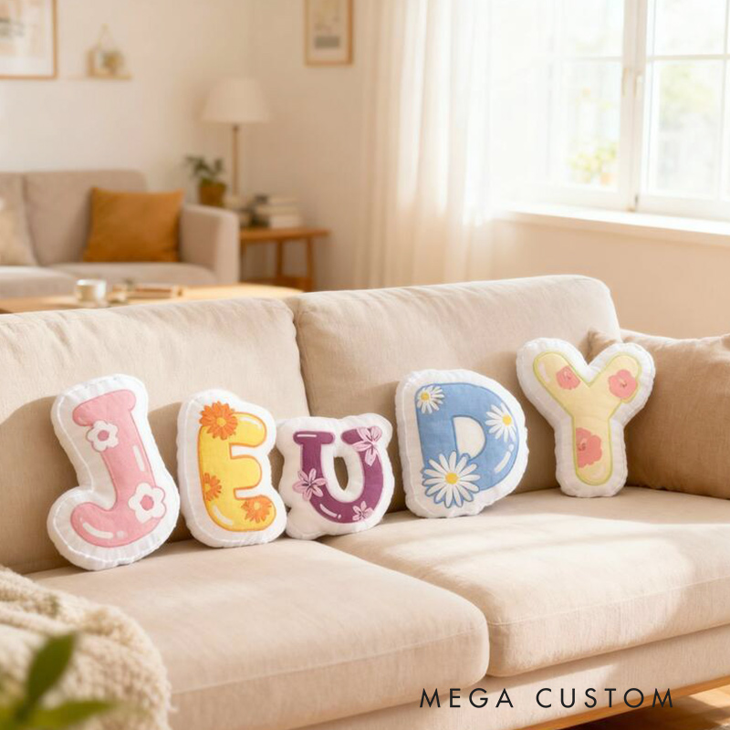 Personalized Letter Pillow Cartoon Letter Pillows Fun Gifts for Girls
