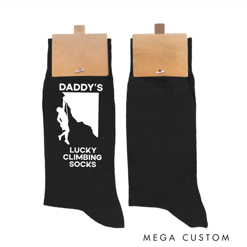 Personalised Lucky Climbing Socks Machine Rock Climbing Gift Rock Climbing Gifts