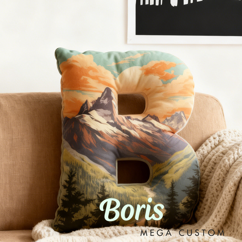 Personalized Nature-Themed Custom Initial Pillow National Park Themed Pillow Gift for Outdoor Nature Enthusiasts