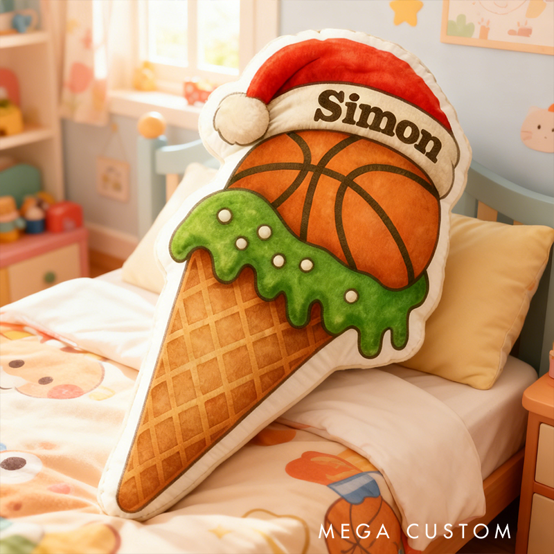 Personalized Basketball Christmas Pillow Combine Festive Cheer with Your Love for the Game