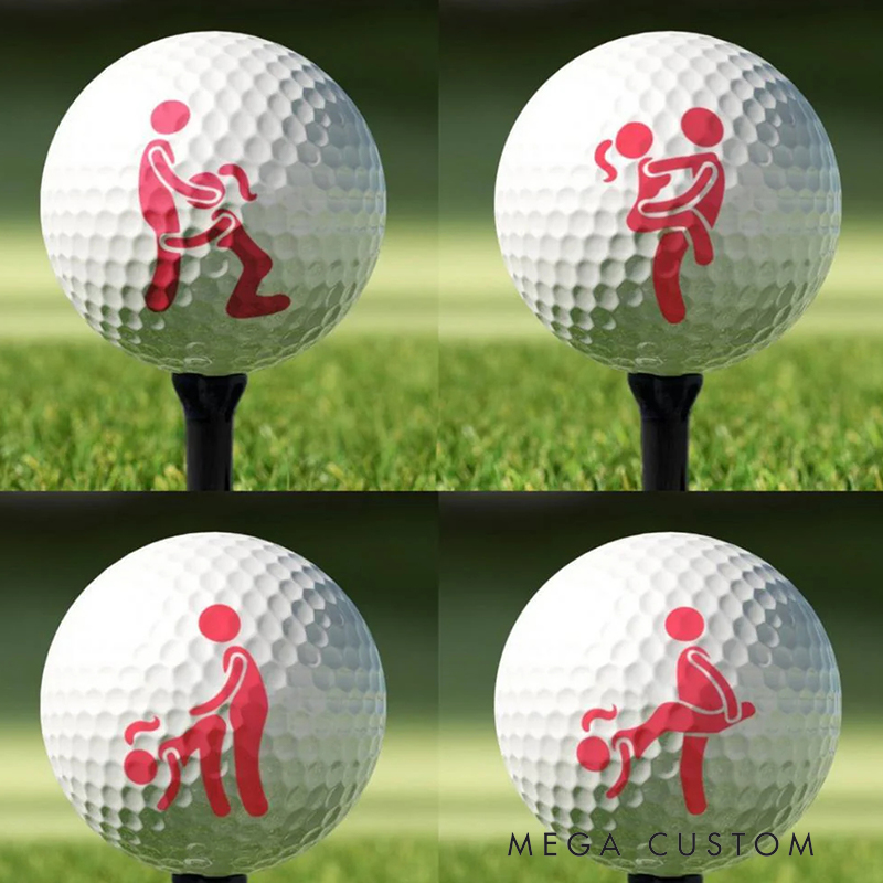 Personalized Golf Ball for Fun-Loving Players with Dynamic Couple Design Mens Golf Gift