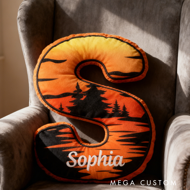 Personalized Retro Sunset Pillow Vintage Palm Tree and Beach Pillow Gift for Outdoor Nature