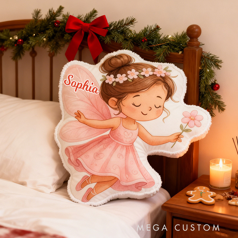 Personalized Garden Fairies Fairyland Pillows Custom Name Gifts for Girls Gardening Lovers Gift