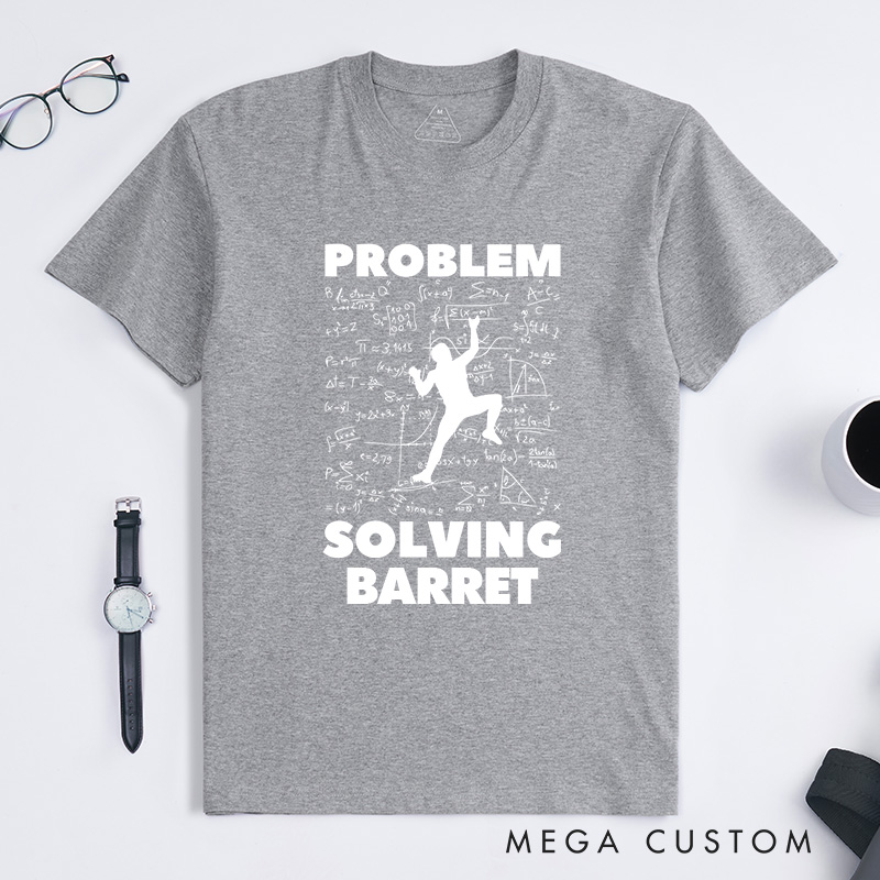 Personalized Rock Climbing T-Shirt Bouldering Problem Solving Shirt Present for Boulderer Lead Climb Tshirt Sport Climber Gift