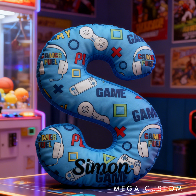 Personalized Gamer Cushion Pillow Custom Game Room Decoration Gift for Game Geek Lover