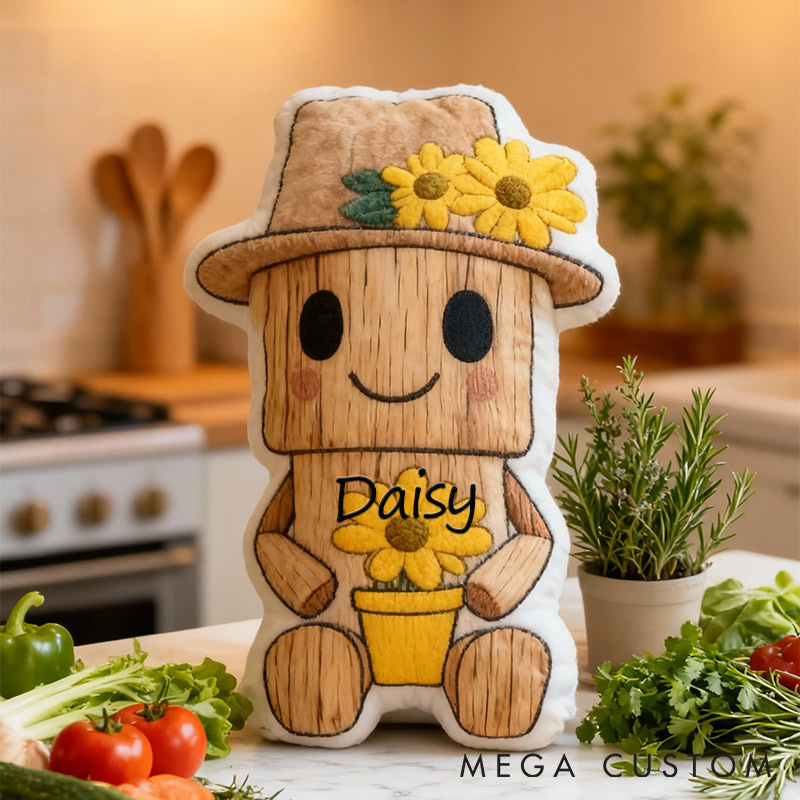 Personalized Sunny Garden Buddy Pillow  with Custom Name Graphic 3D Print Pillow for Gardening Lovers