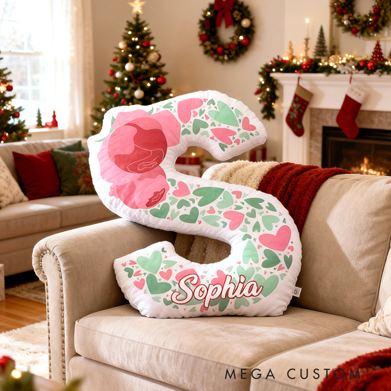 Personalized Letter Name Pillow Initial Pillow Gift for Kids and Family Housewarming Gift 
