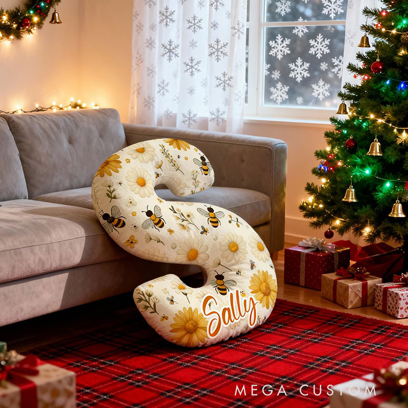 Personalized Fruit Letter Pillow Custom Name Cute Pillow Gift for Children Gardening Lovers Gift 