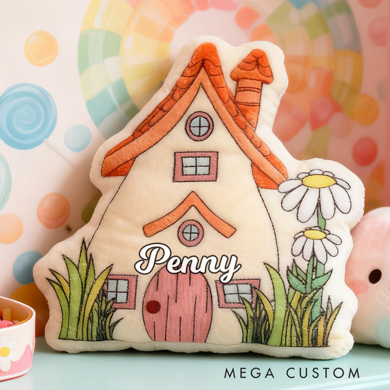 Personalized Daisy House Pillow Graphic 3D Print Custom Name Pillow Gift for Girls Famlily Housewarming Gift Cozy Home Decor