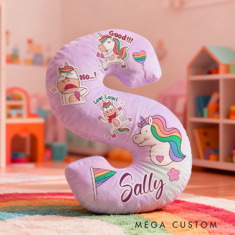 Personalized Initial Pillow Custom Name Pillow for Girls Family Gift Housewarming Gift 