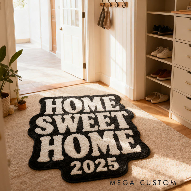 Personalized Home Sweet Home Rug Custom Year Design Soft Durable Floor Mat Decorative Accent For Entryways Living Rooms Bedrooms Or Housewarming Gifts