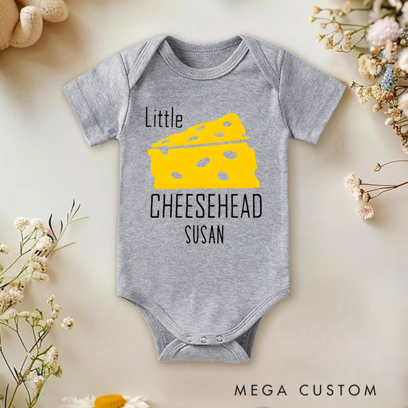 Personalized Little CheeseHead Baby Onesie Newborn Baby Gift
