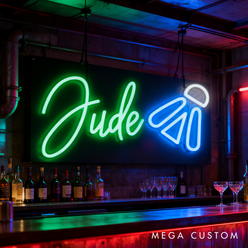 Personalized Badminton Neon Sign with Custom Name for Badminton Enthusiasts