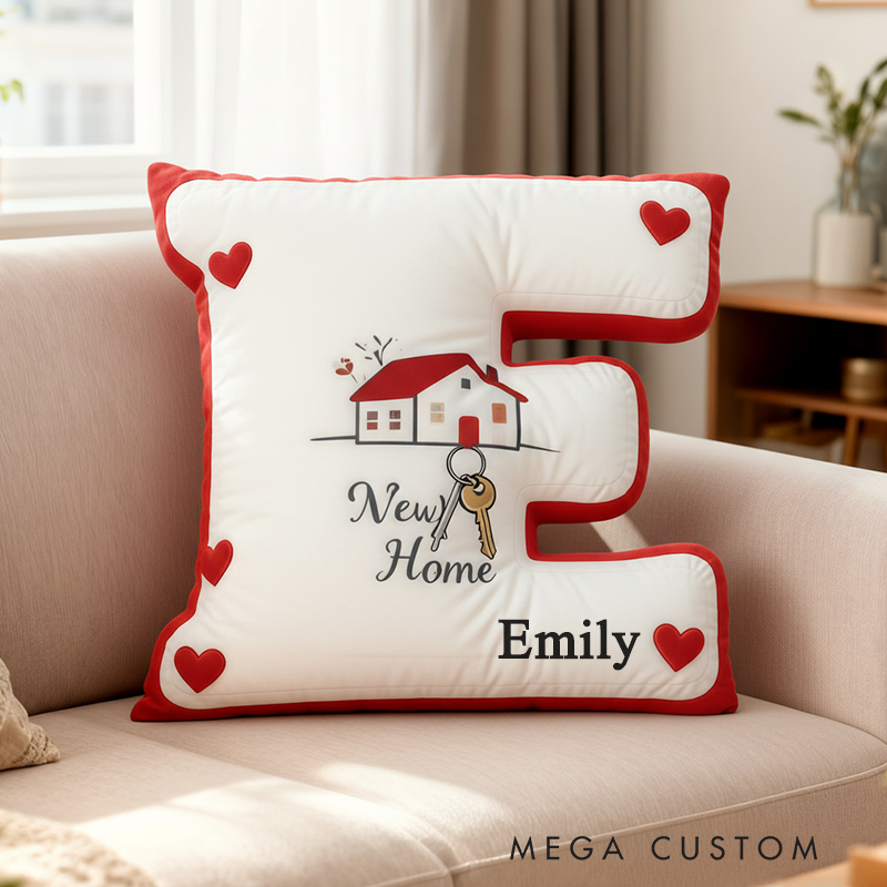 Personalized New Home Letter Pillows Custom Initials Pillows with Names Gift for Couple Valentine's Day gifts Housewarming Gift 