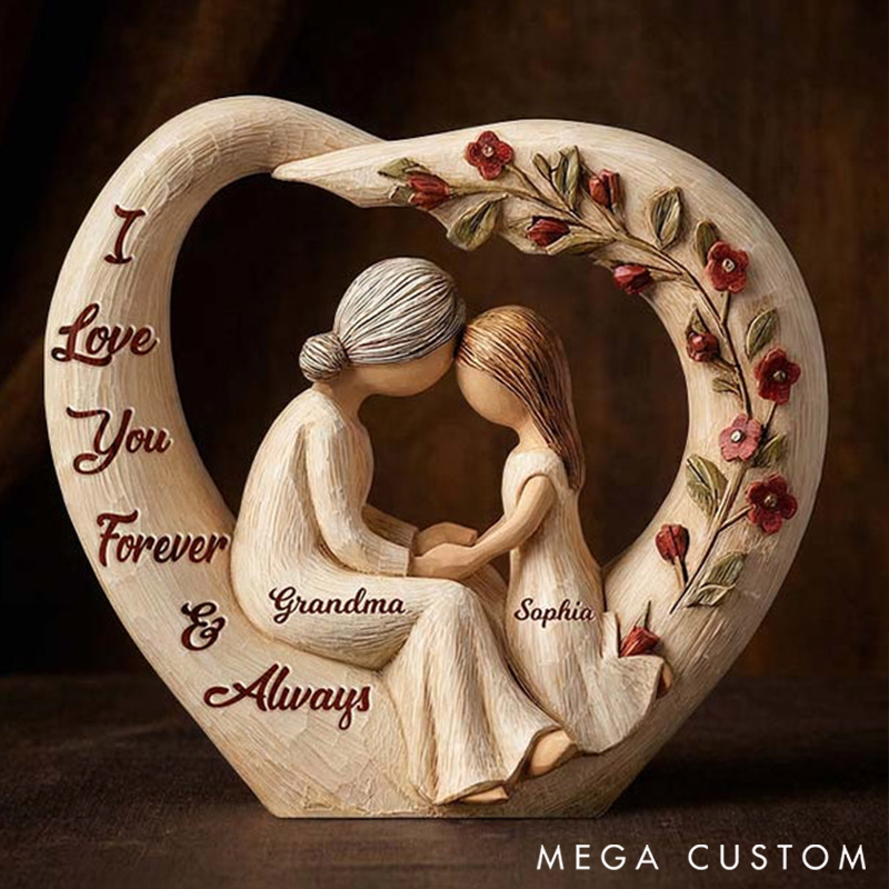 Personalized the Love Between Grandma And Granddaughter is Forever Acrylic Plaque Gift for Grandma