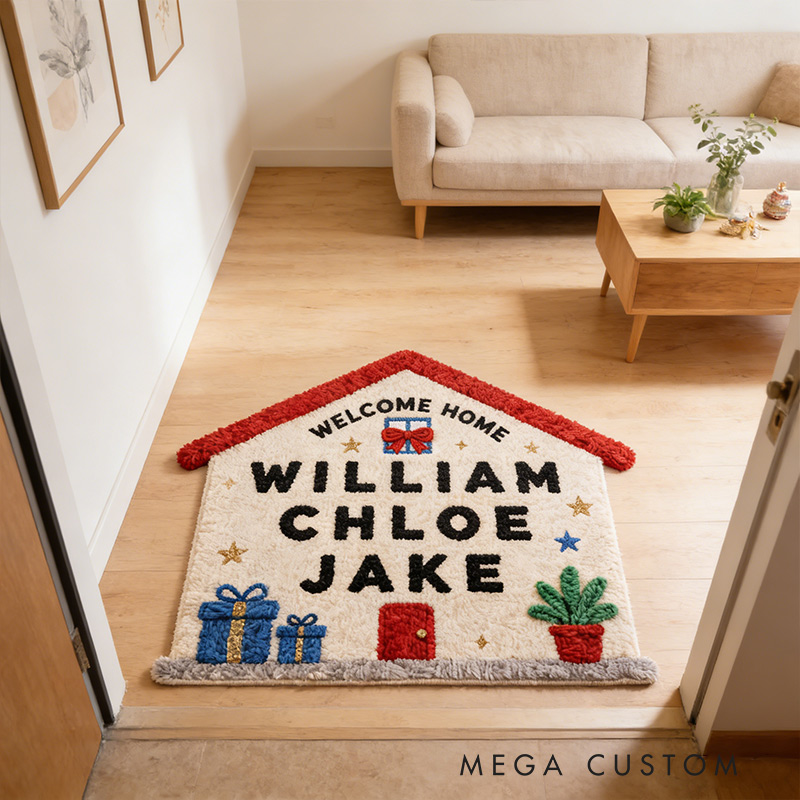 Personalized House Doormat Custom Names Rug for Couples New Home Gifts Housewarming Day Gift