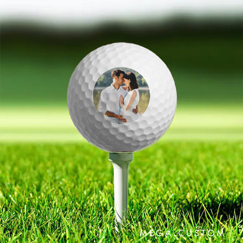 Personalized "I Love You" Golf Balls with Custom Photo Design