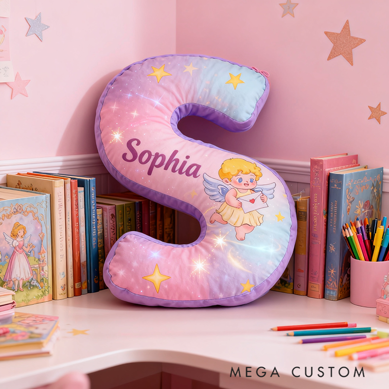 Personalized Letter Valentine's Day Gift Pillow Custom Name Pillow Soft Decorative Graphic 3D Print Pillow for Her