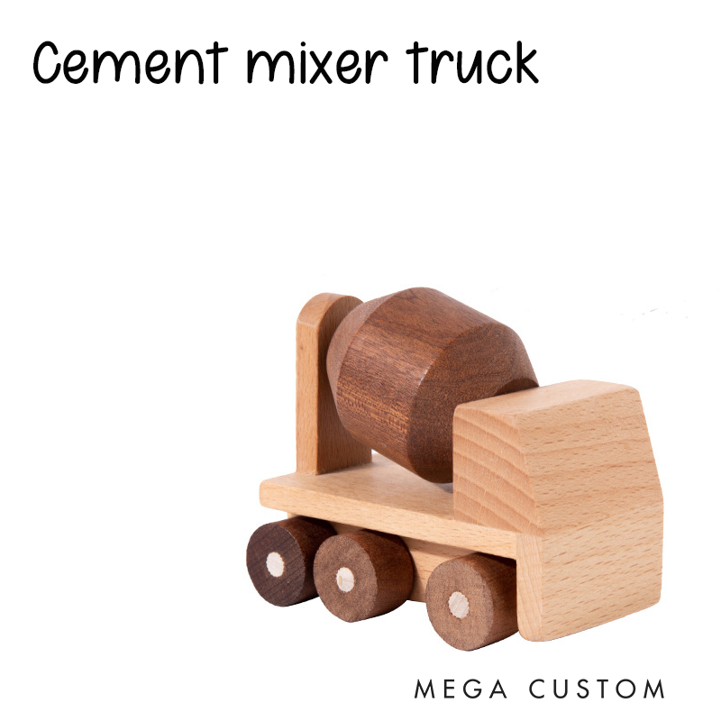 Personalized Toy Construction Excavator Handmade Wooden Construction Toy Vehicles Custom Baby Gifts Birthday Boy Gifts Kids Pretend Play First Christmas