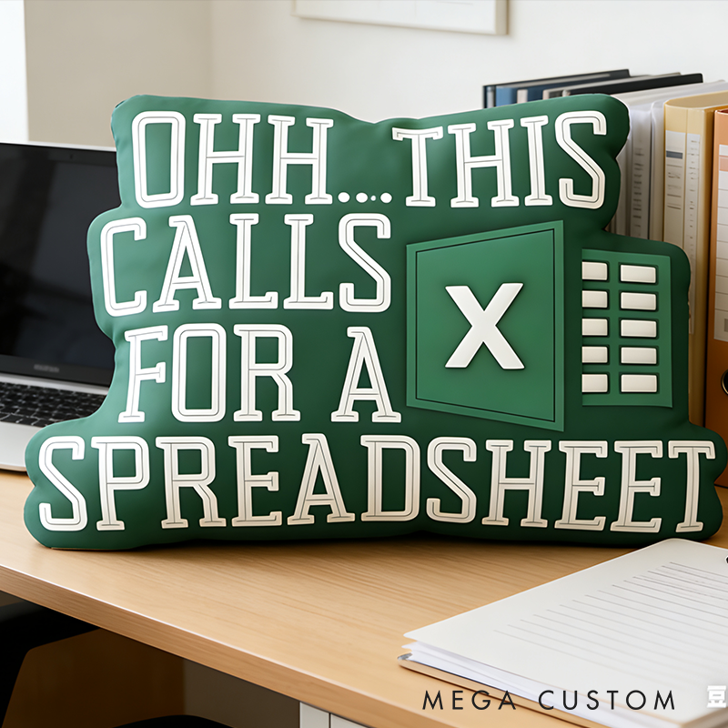 Personalized Excel Table Series Funny Pillow Data Lovers and Spreadsheet Wizards Pillow Gift for Geek Nerd Lover