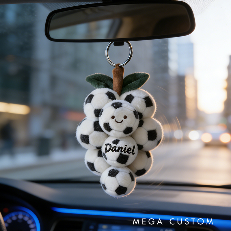 Personalized Soccer Ball Keychain with Custom Name for Dedicated Soccer Fans