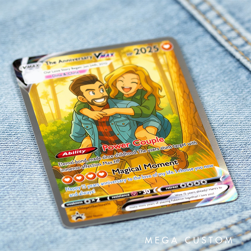 Personalized Funny Photo Anime Wedding Card Classic Game Card with Photo Card Game Collection for Game Lovers Birthday Gift for Kids Couple Family