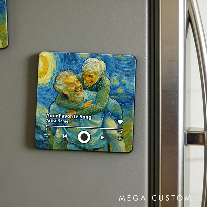 Personalized Photo Music Fridge Magnet That Can Play Songs Custom Anniversary Wedding Giftsa and Valentine's Day Gift