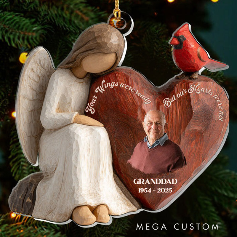 Personalized Acrylic Ornament Your Wings Were Ready Ornament Sympathy Gift for Loss of Loved Ones