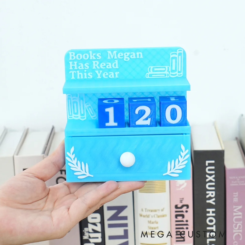 Personalized Miniature Drawer Bookcase Reading Tracking Decoration with Name Bookshelf Decor Birthday Reading Gift for Book Lover Bookworms