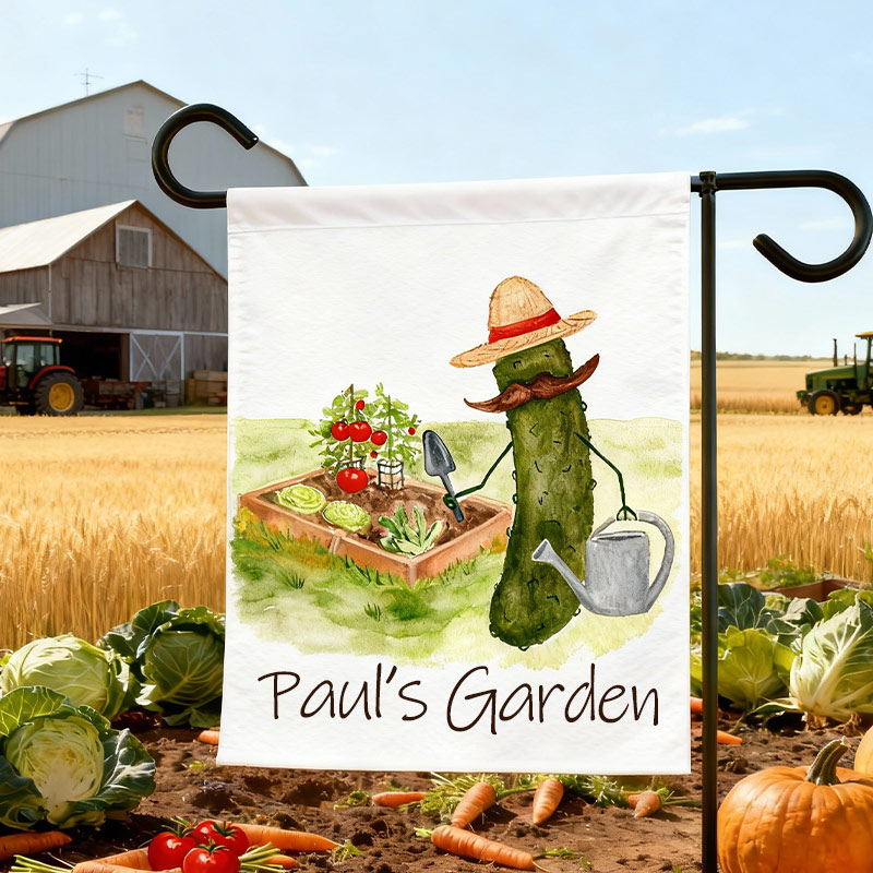 Personalized Veggie Patch Garden Flag Yard Flag Double Sided for Garden Lovers