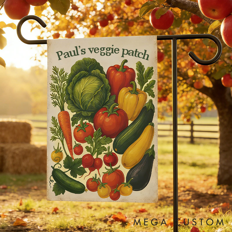 Personalized Bountiful Harvest Garden Flag Yard Flag Double Sided for Garden Lovers