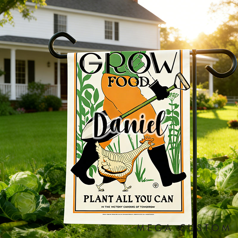 Personalized Victory Garden Flag Yard Flag Double Sided for Garden Lovers