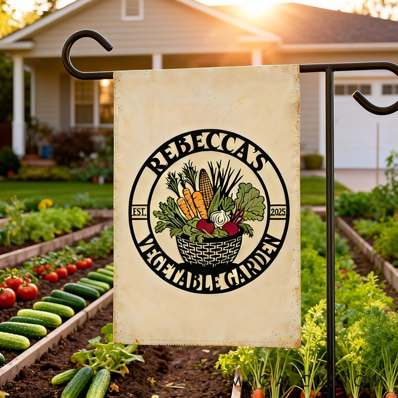 Personalized Bountiful Harvest Garden Flag Yard Flag Double Sided for Garden Lovers